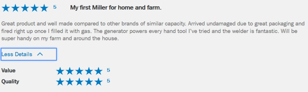 More Reviews of Miller Bobcat 225 Welder Generator