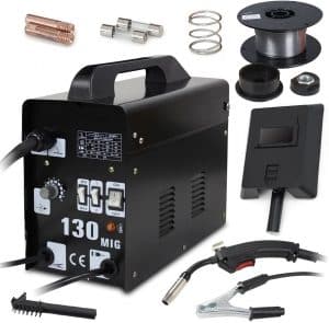 Super Deal PRO Commercial MIG 130 AC Flux Core Wire Automatic Feed Welder