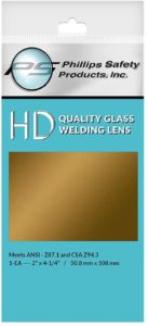 Gold Coated Green Welding Filter