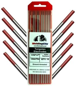 WeldingCity Premium TIG Welding Tungsten Electrode Rod 2.0% Thoriated